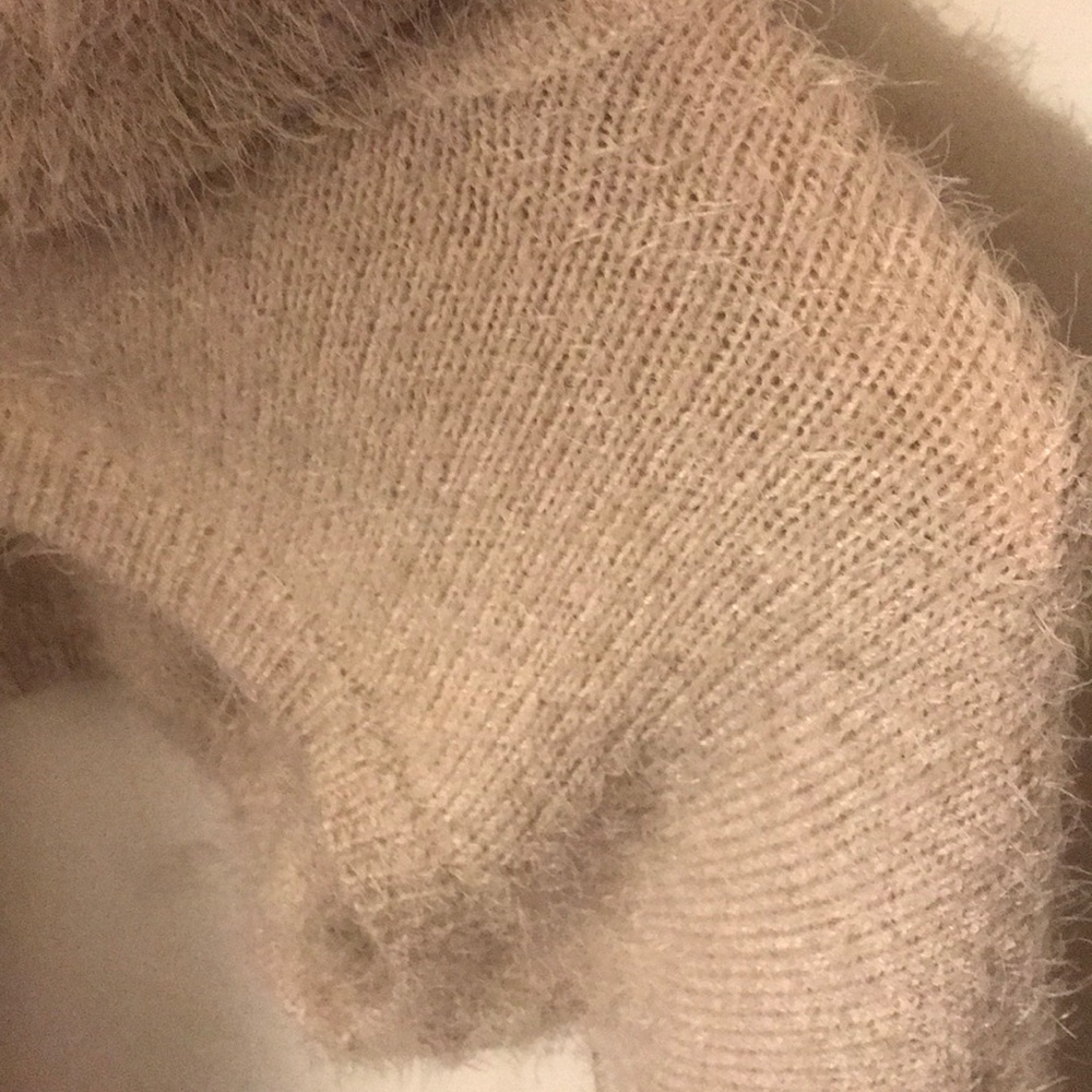 Fuzzy crop top sweater